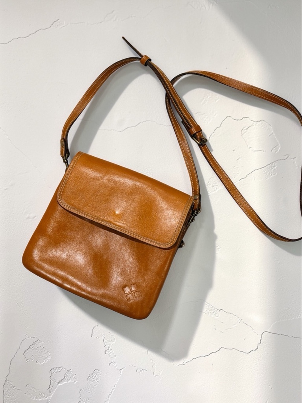 Patricia Nash Tan Leather Crossbody Bag